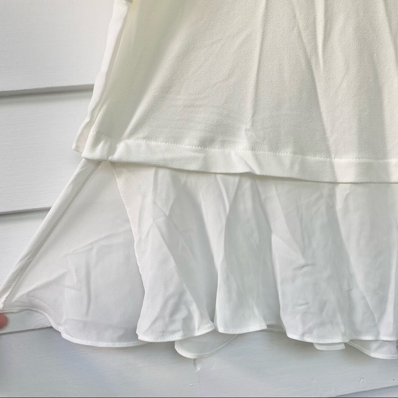 NEW Jones New York White Shirttail Hem Top - Picture 3 of 6